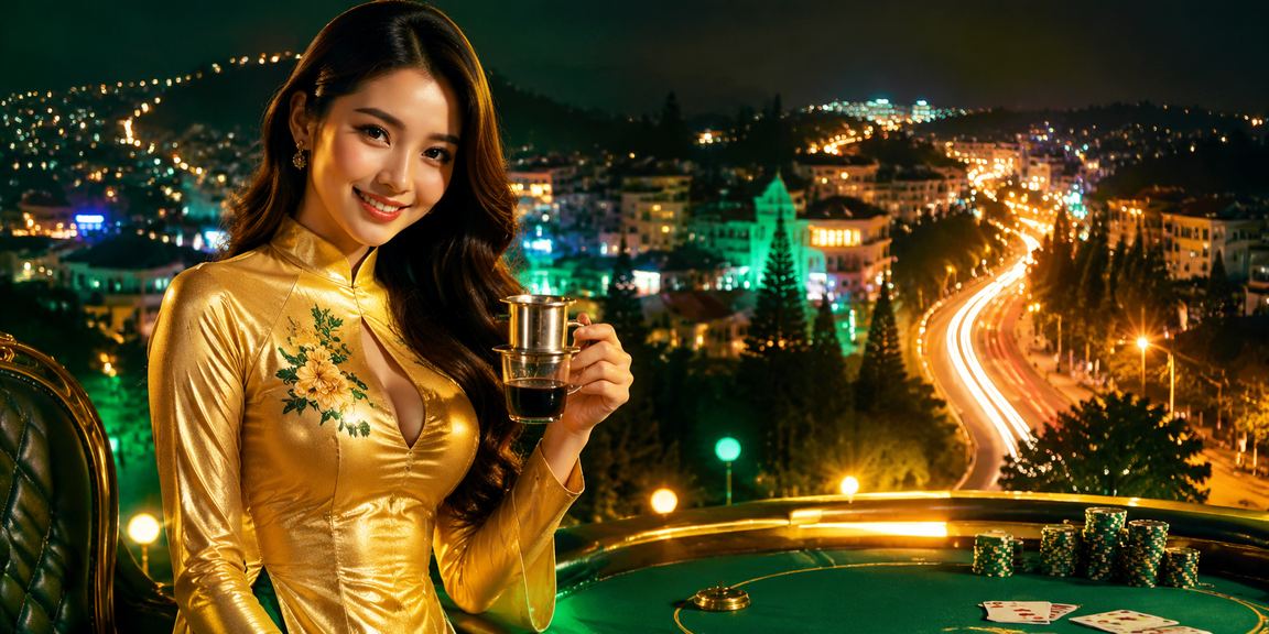 Trò chơi bài casino cùng người đẹp trong trang phục Áo Dài tại Đà Lạt